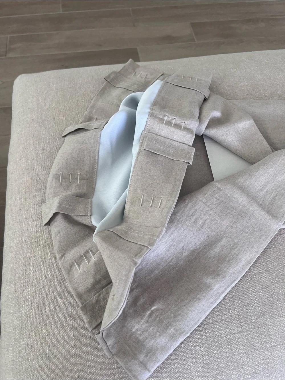 Pottery Barn New 2 Panels Classic Flax Linen Curtain/Drape Set in Dark Flax (Tan